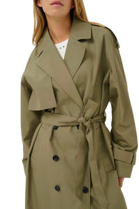 Kaffe Womens KAvalentina Trench Coat Dusky Green