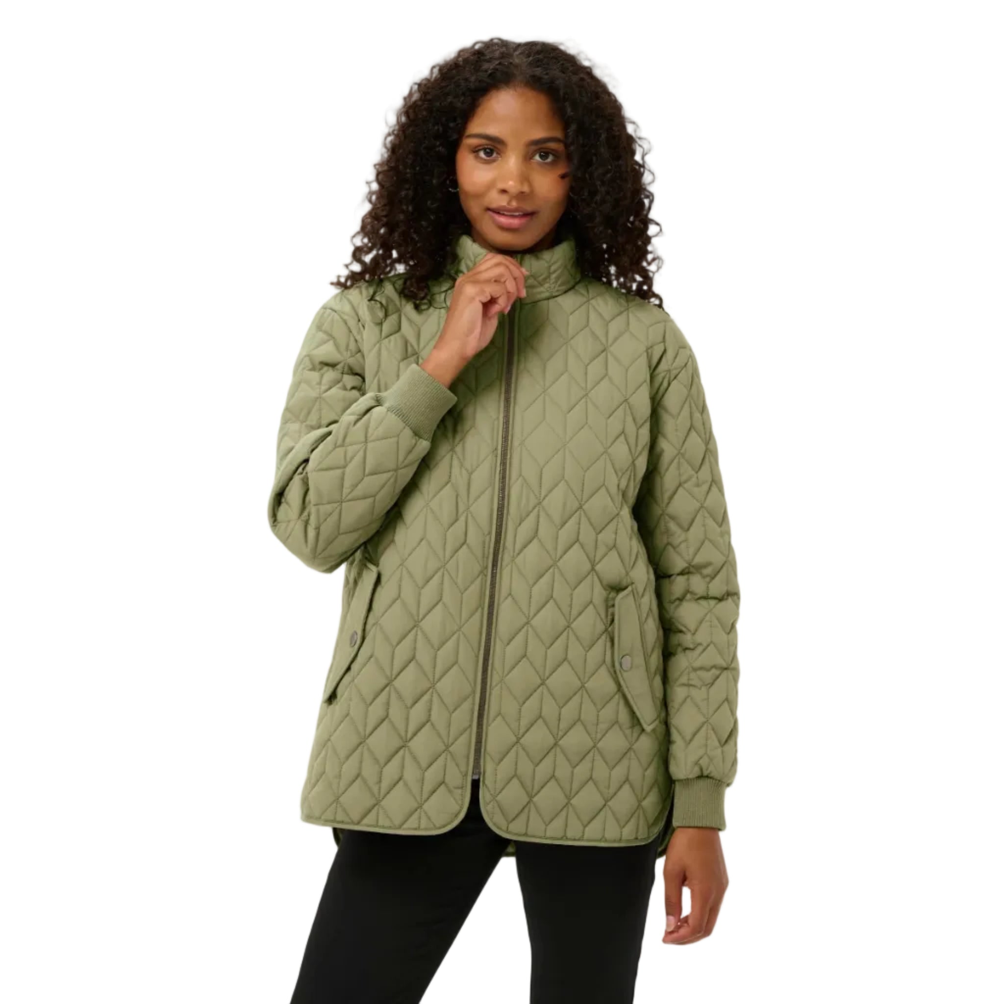 Kaffe Womens KAleila Casual Jacket Dusky Green