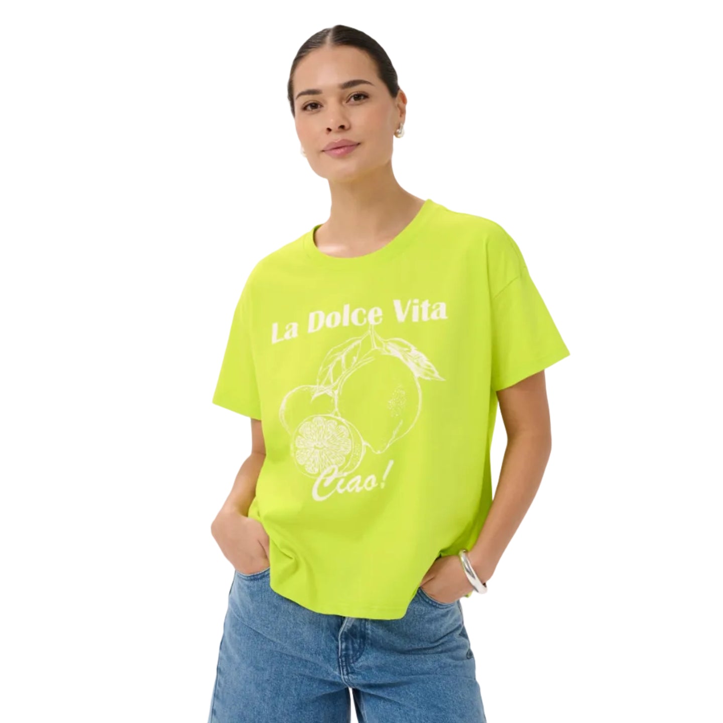 Kaffe Womens KAchelsea T-Shirt Wild Lime