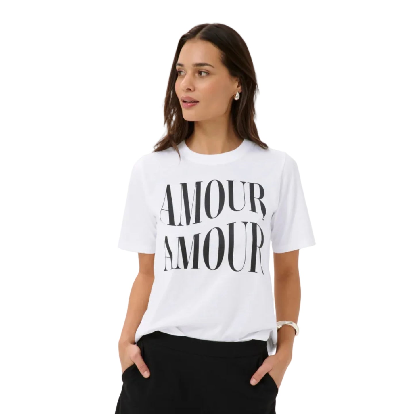 Kaffe Womens KAcherie T-Shirt Optical White