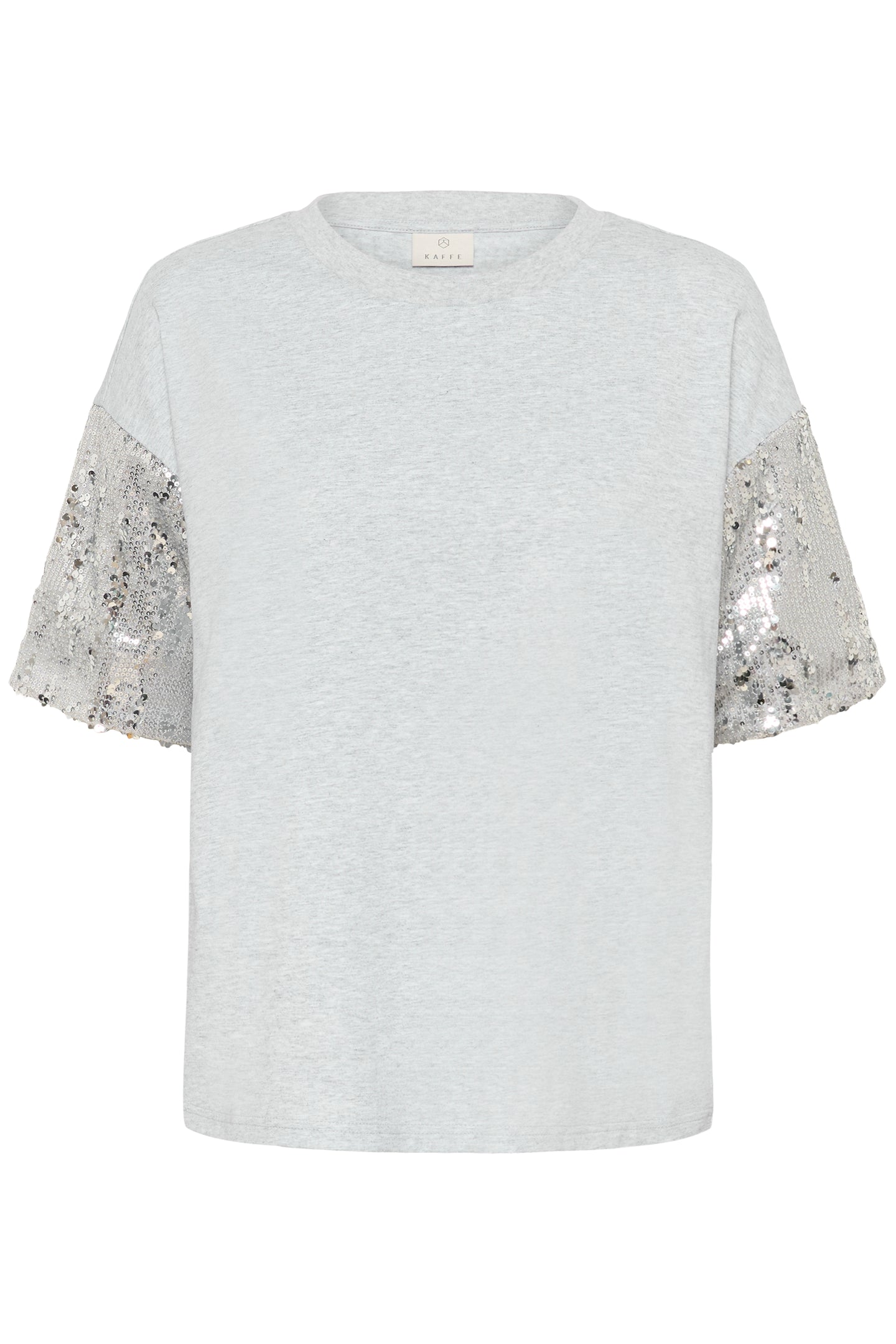 Kaffe Womens KAseivina T-Shirt Light Grey Melange
