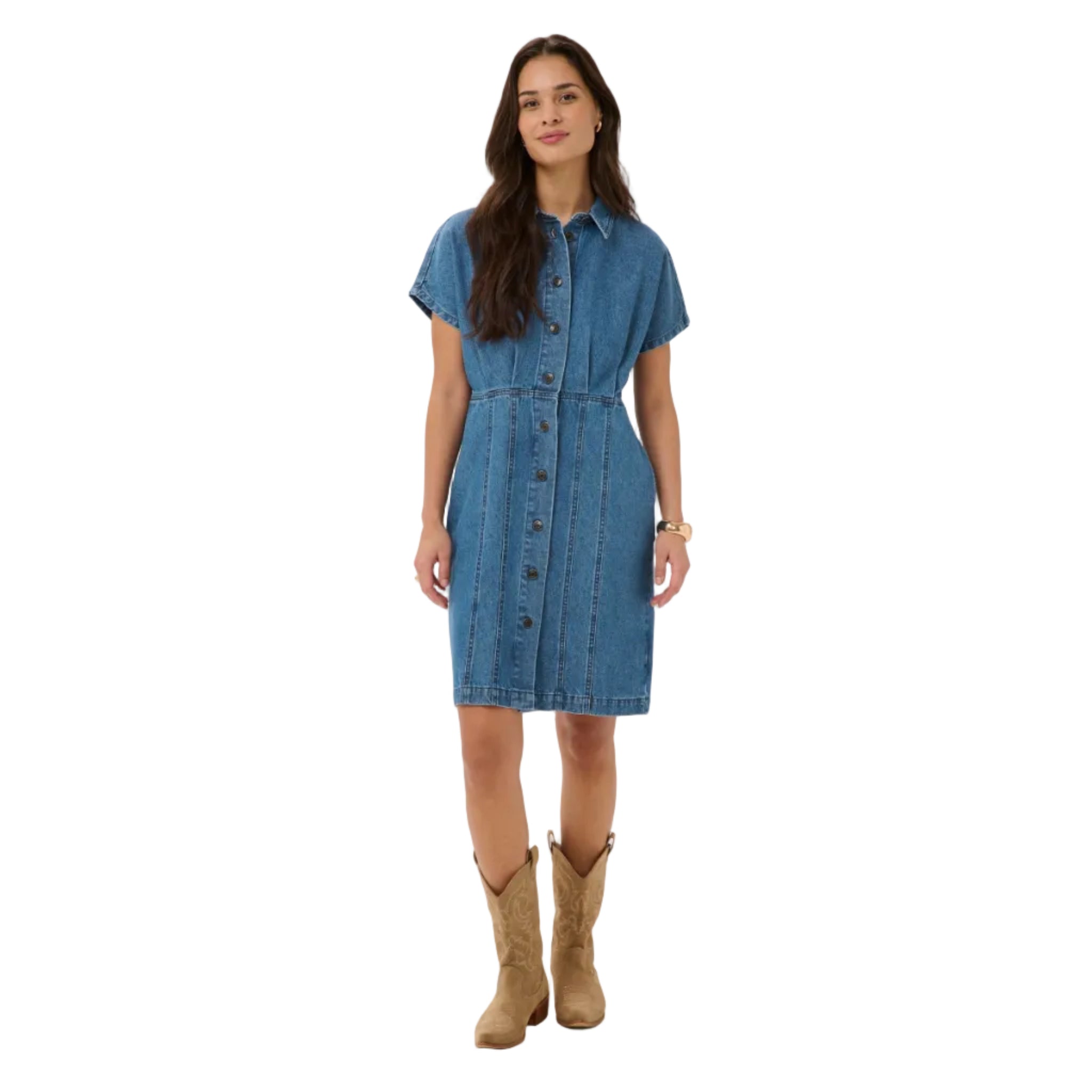 Kaffe women's blue denim dress