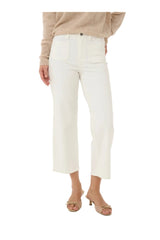 Kaffe Womens Jeans Brook Cropped HW Chalk