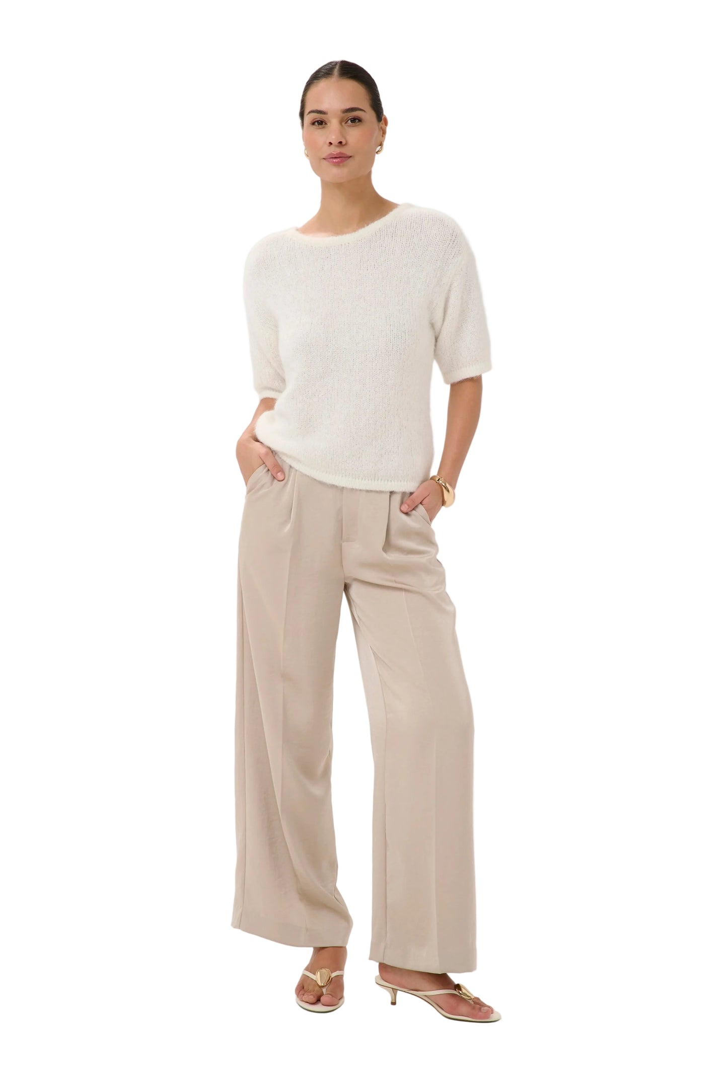 Kaffe Womens KAemillie Strap Pullover Chalk