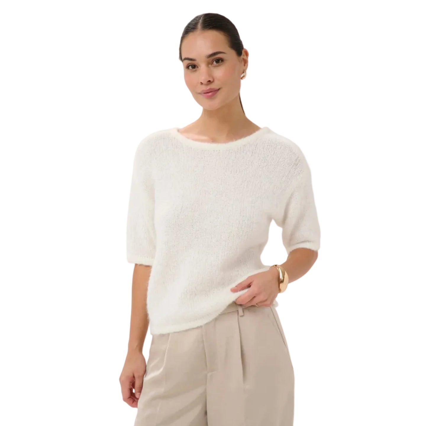 Kaffe Womens KAemillie Strap Pullover Chalk