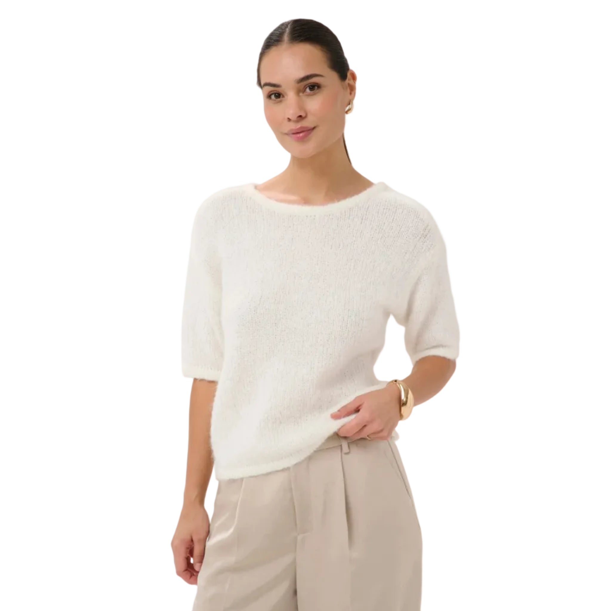 Kaffe Womens KAemillie Strap Pullover Chalk