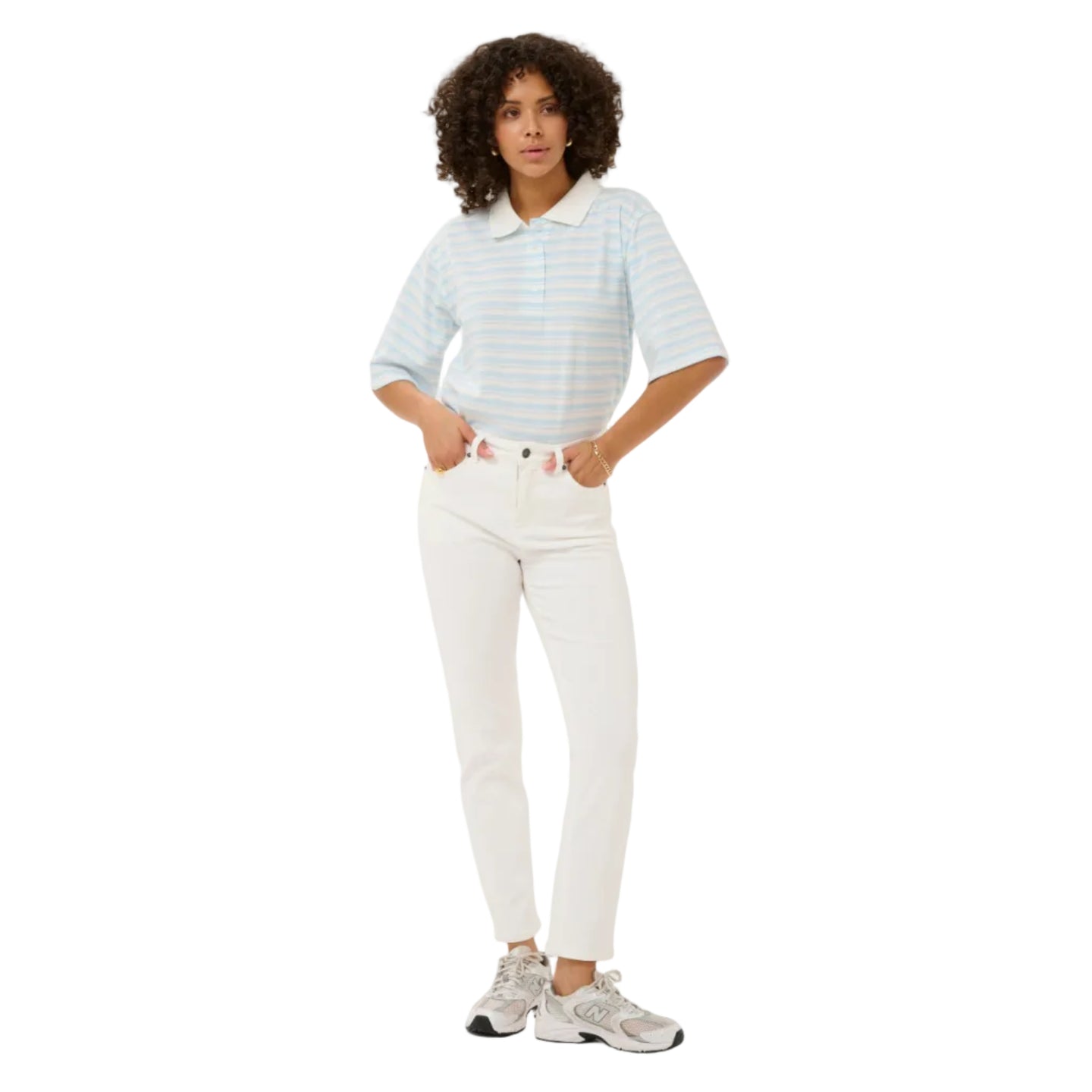 Kaffe Womens KAwillow Slim Fit Jeans Chalk