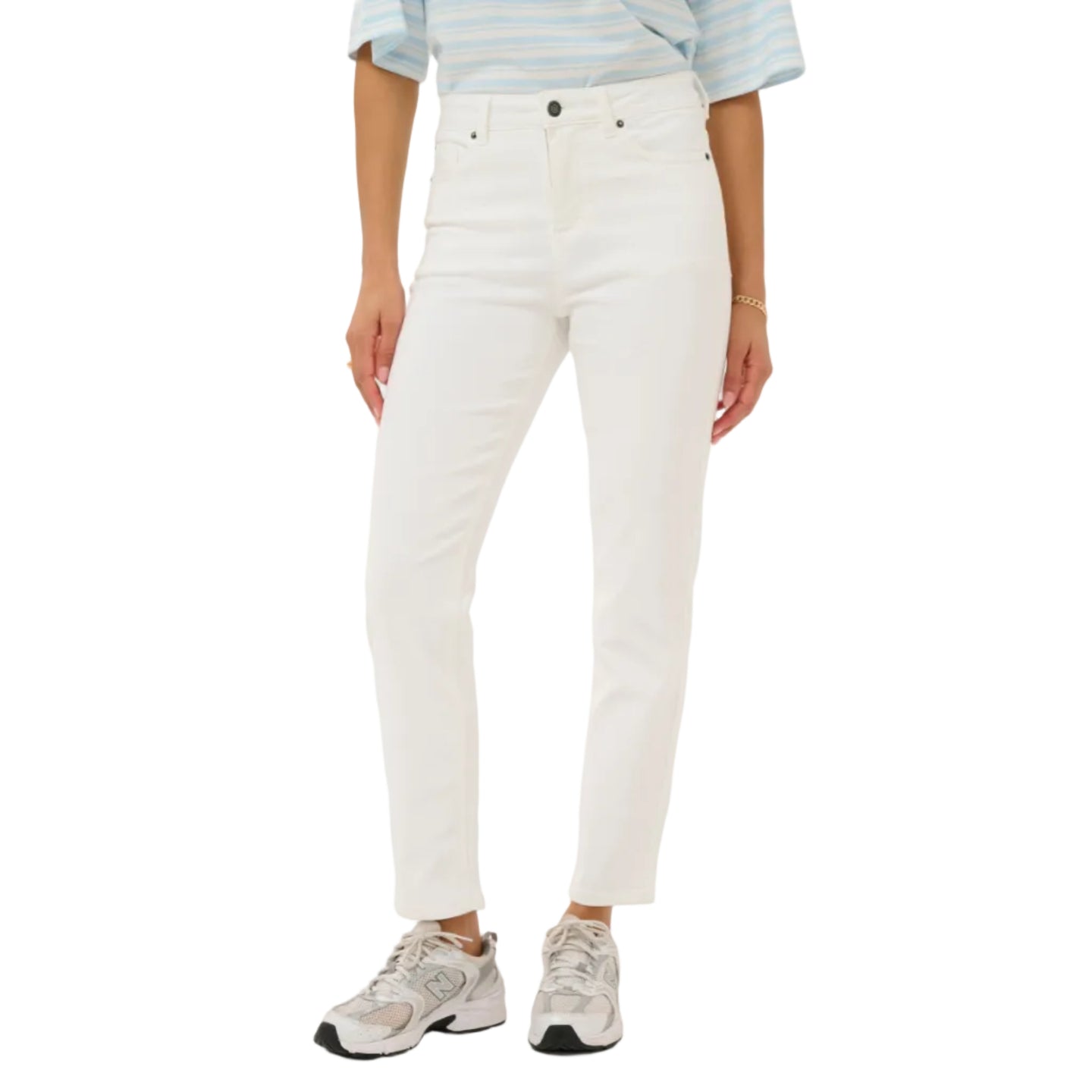 Kaffe Womens KAwillow Slim Fit Jeans Chalk