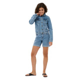 Kaffe women's blue denim shorts