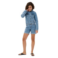 Kaffe women's blue denim shorts