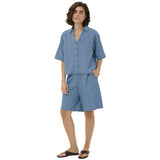 Kaffe women's blue denim shorts with elasticated