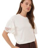 Kaffe Womens KAhermia T-Shirt Chalk