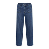 Kaffe women's blue denim jeans with zip