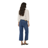 Kaffe women's blue denim jeans with zip