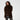 Kaffe Aurora women's dark brown faux fur coat