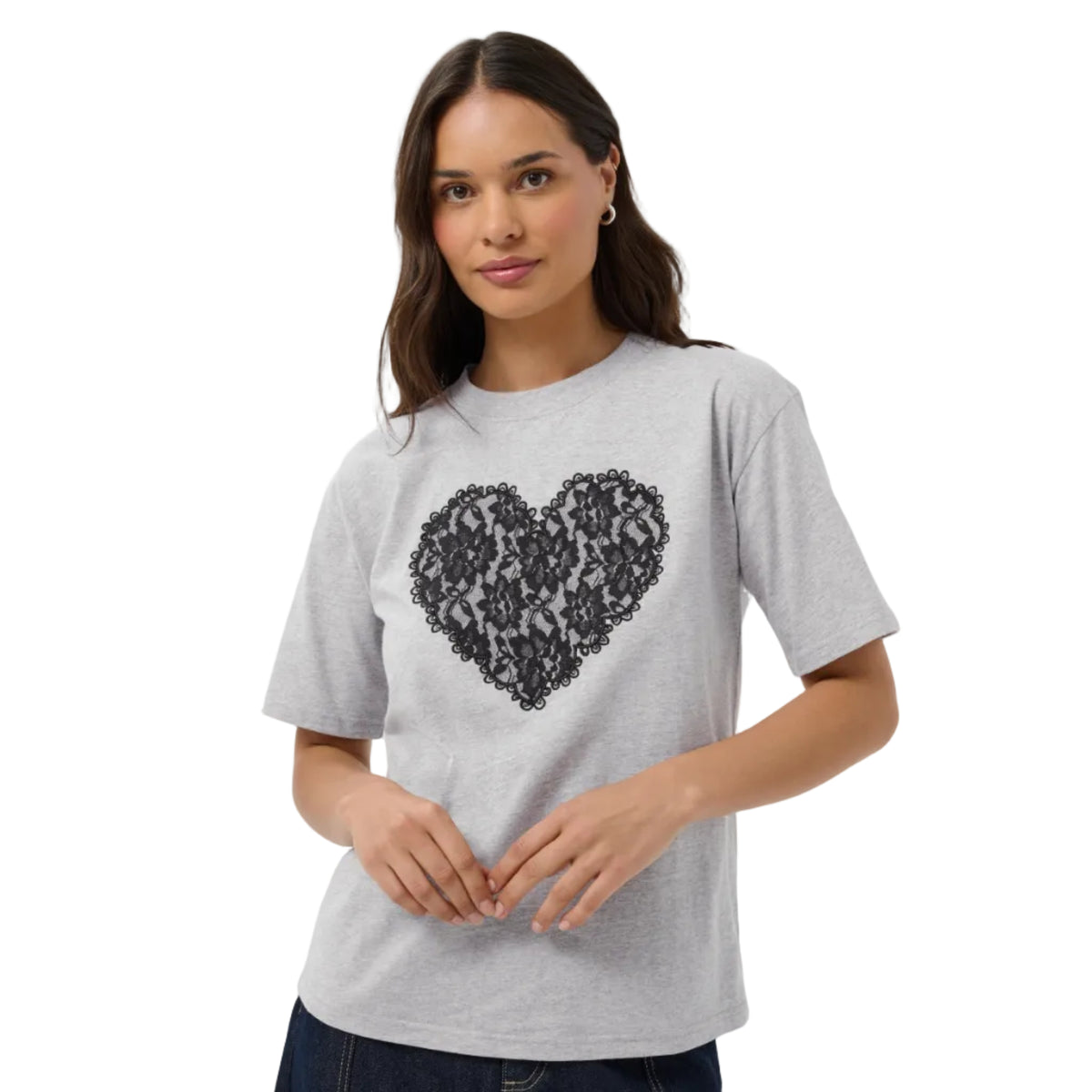 Kaffe Gloria women's grey melange t-shirt