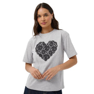 Kaffe Womens T-Shirt KAgloria Grey Melange