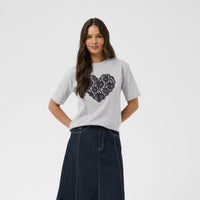 Kaffe Womens T-Shirt KAgloria Grey Melange