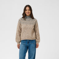Kaffe Womens Jumper KAgerda Brown Melange