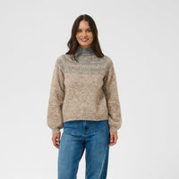 Kaffe Womens Jumper KAgerda Brown Melange