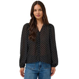 Kaffe Womens Blouse KAmindy Black/White Dot