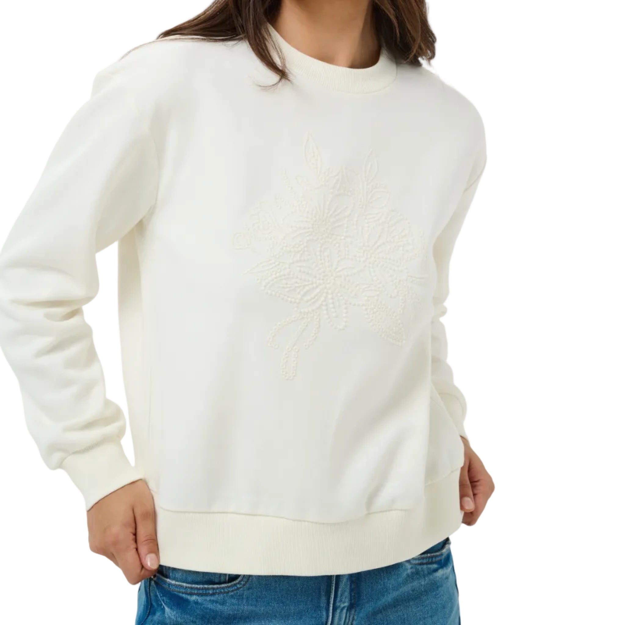 Kaffe Womens Sweatshirt Deliva Whisper White
