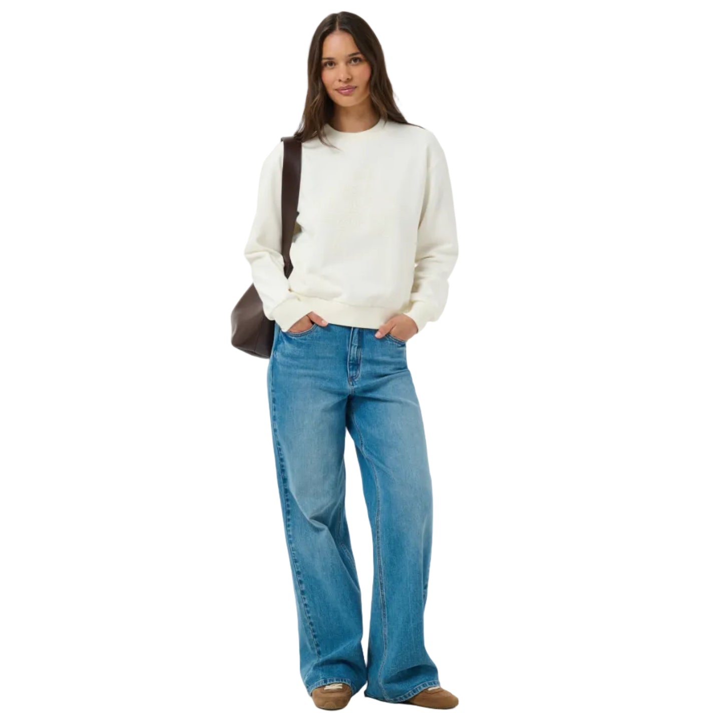 Kaffe Womens Sweatshirt Deliva Whisper White