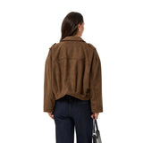 Kaffe Womens Suedette Jacket KAGalilea Carafe 10512213