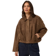 Kaffe Womens Suedette Jacket KAGalilea Carafe 10512213