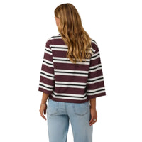 Kaffe Womens T-Shirt KAWinny Fudge/Chalk/Black Deep
