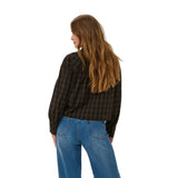Kaffe Womens Shirt KAHelie Black/Brown Check