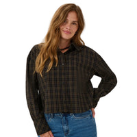 Kaffe Womens Shirt KAHelie Black/Brown Check
