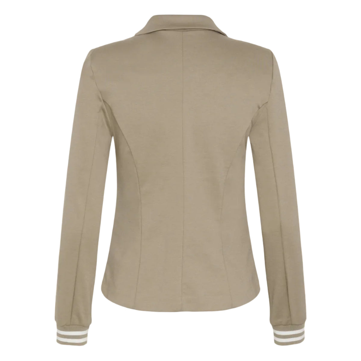 Kaffe Womens Blazer Kinnie Desert Taupe/Chalk Stripe