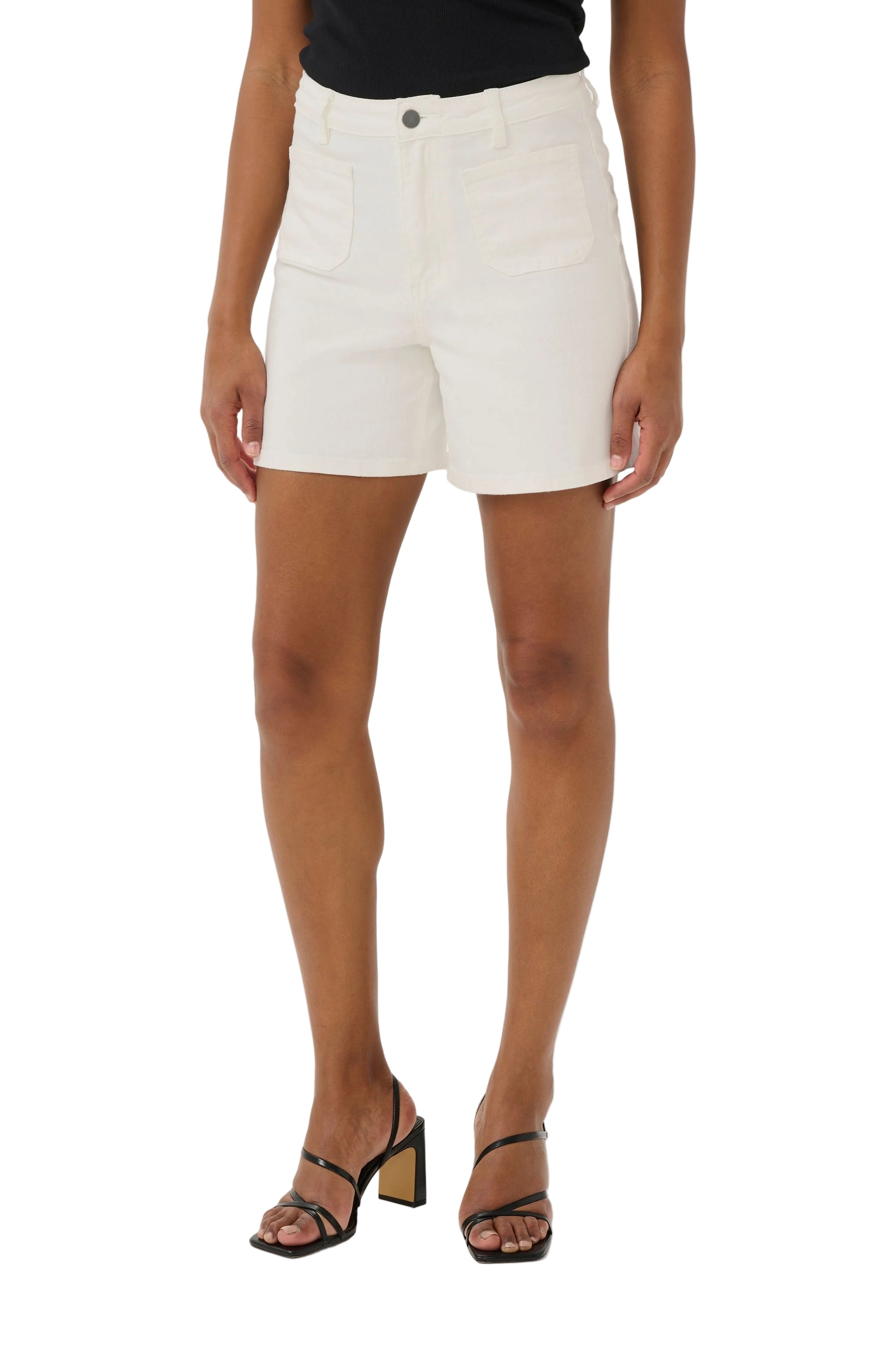 Kaffe Womens KAkarla Twill Shorts Chalk