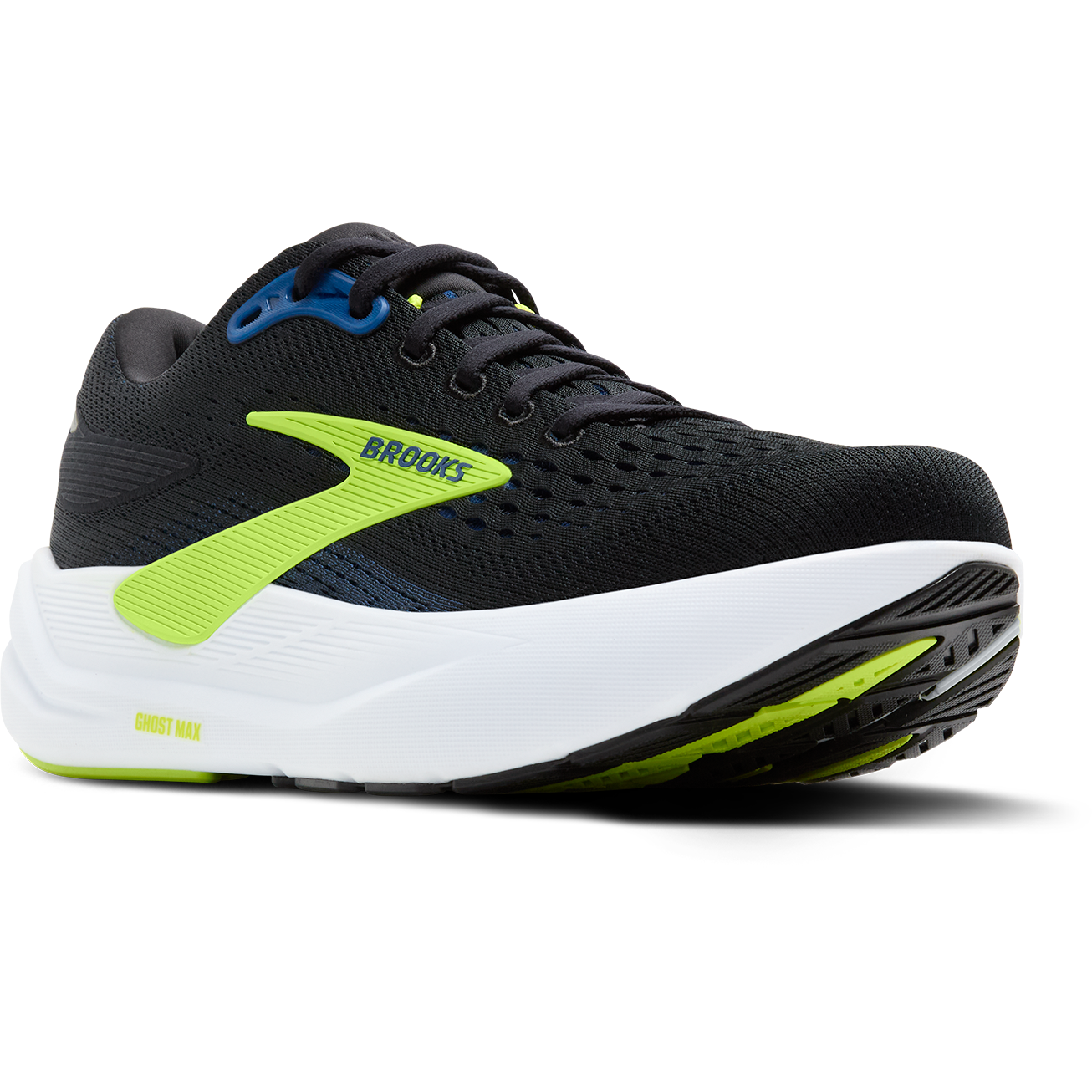 Brooks Mens Trainer Ghost Max 3 Black/Navy/Acid Lime