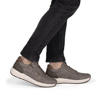 Rieker men's beige lace-up trainer
