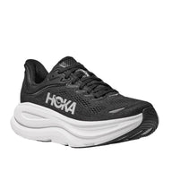 Hoka women's black and white mesh trainer