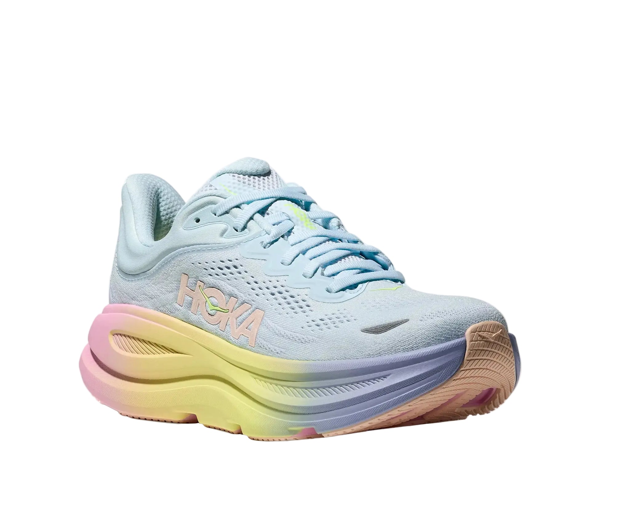 Hoka Womens Trainer Bondi 9 Glimmering Blue/Overcast