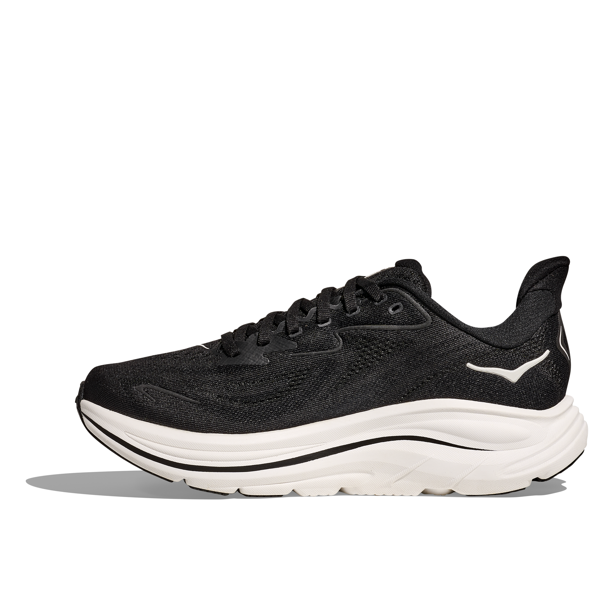 Hoka women's black and white mesh trainer