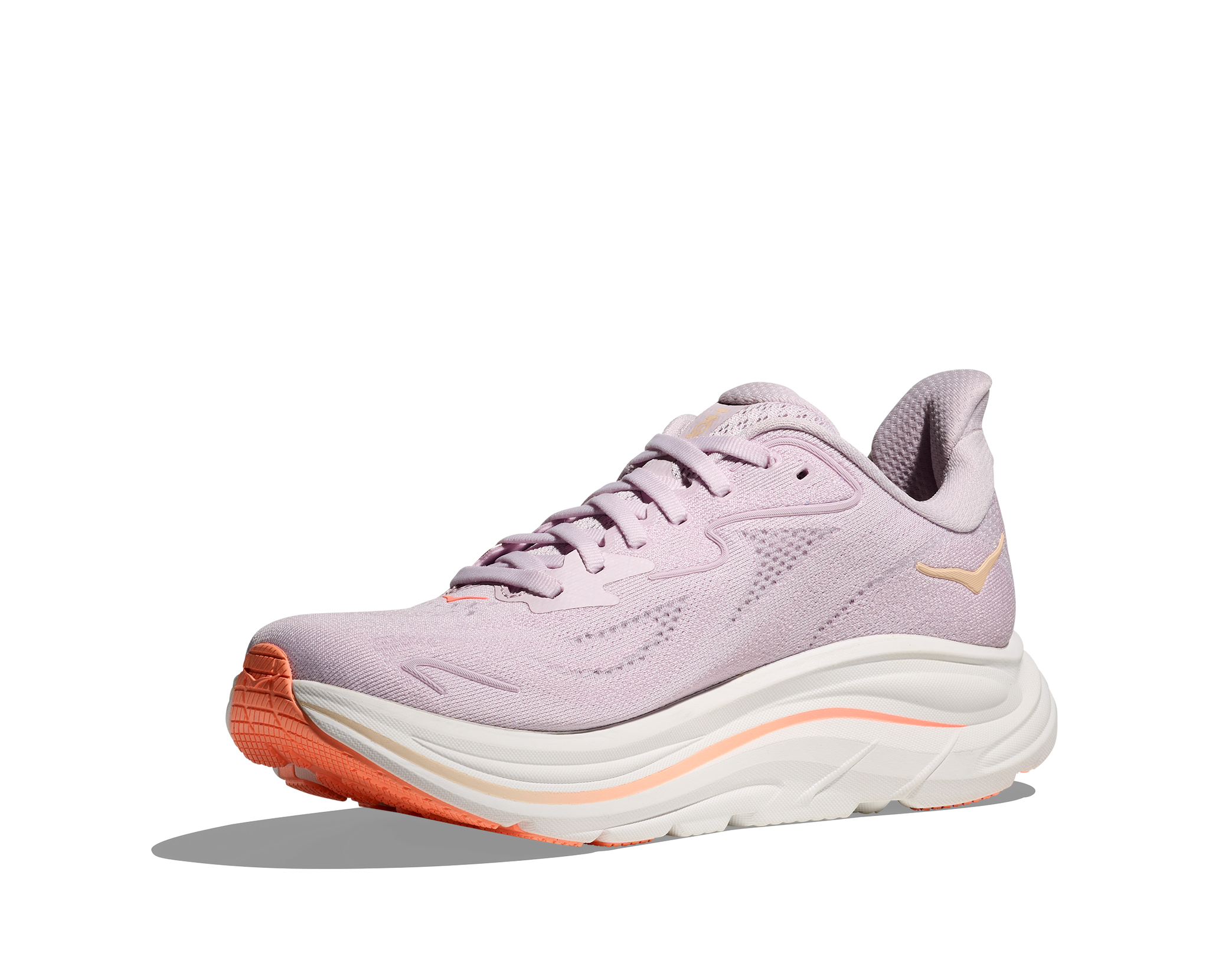 Hoka Womens Trainer Clifton 10 Lilac Cream/Tangerine Glow