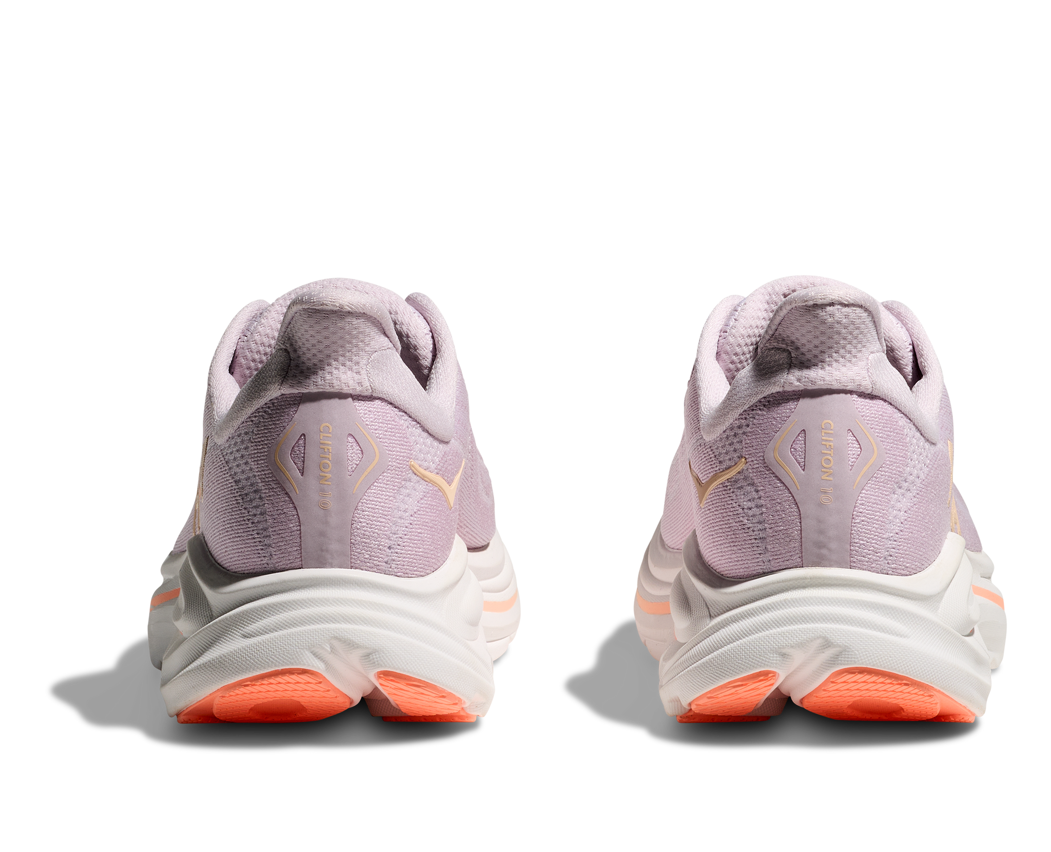 Hoka Womens Trainer Clifton 10 Lilac Cream/Tangerine Glow