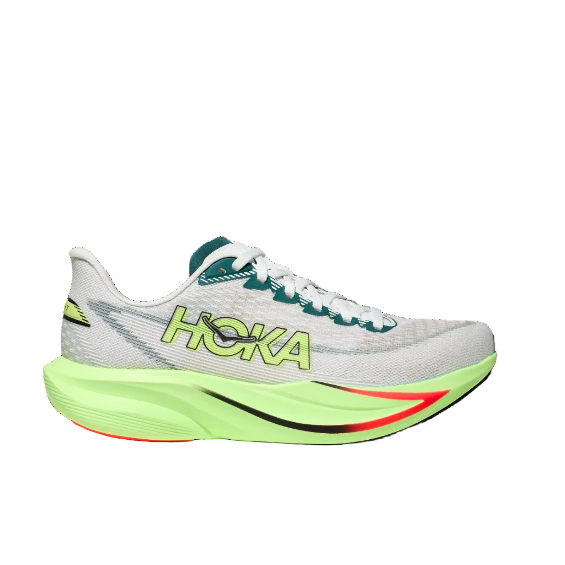 Hoka Mens Trainer Mach 7 Frost/Neon Yuzu