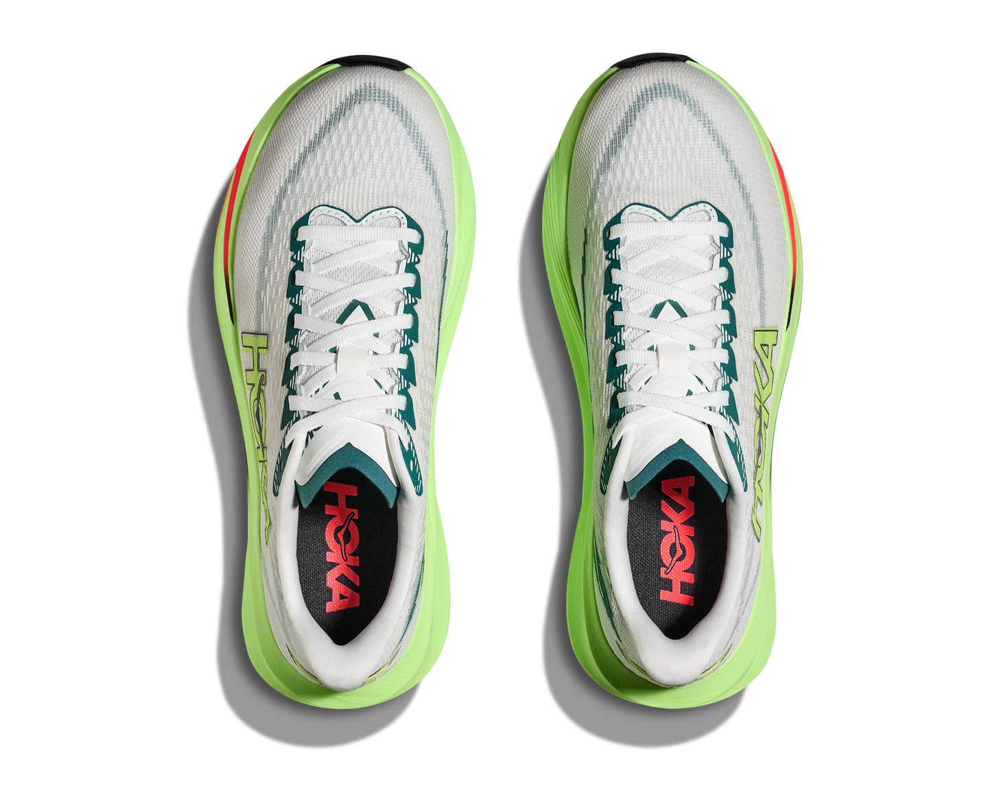 Hoka Mens Trainer Mach 7 Frost/Neon Yuzu