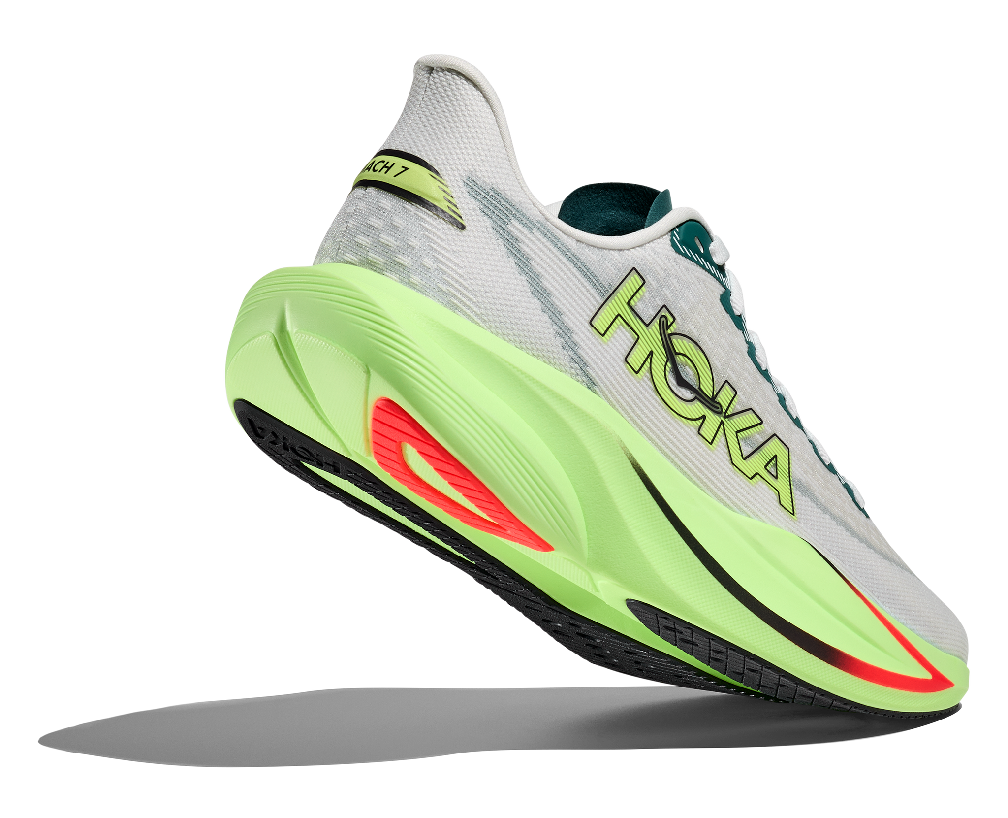 Hoka Womens Trainer Mach 7 Frost/Neon Yuzu