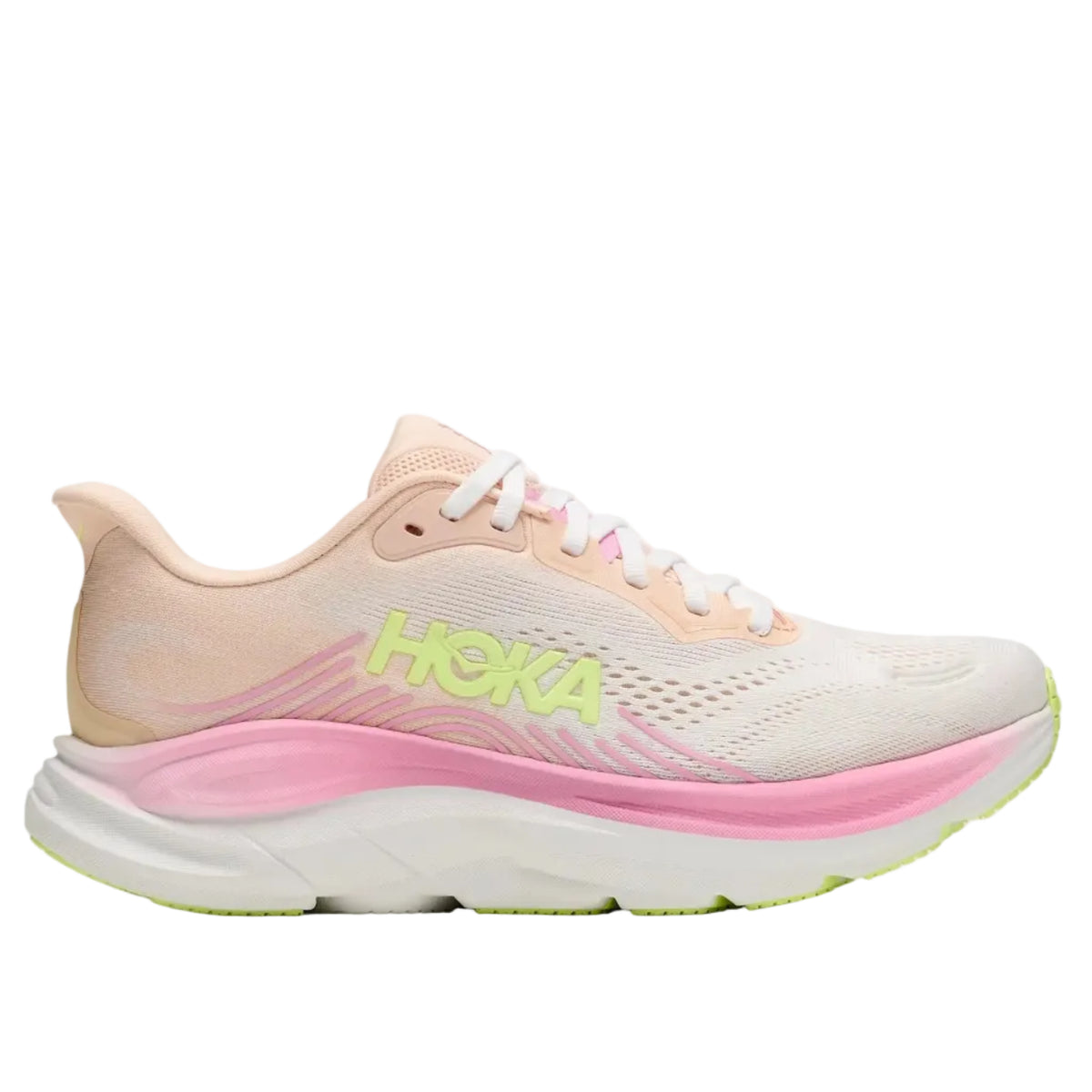Hoka women's orange and white Clifton 11 trainer