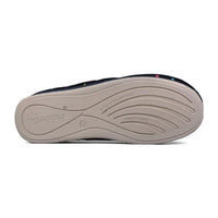 Padders Womens Slipper Repose Navy Woven Spots