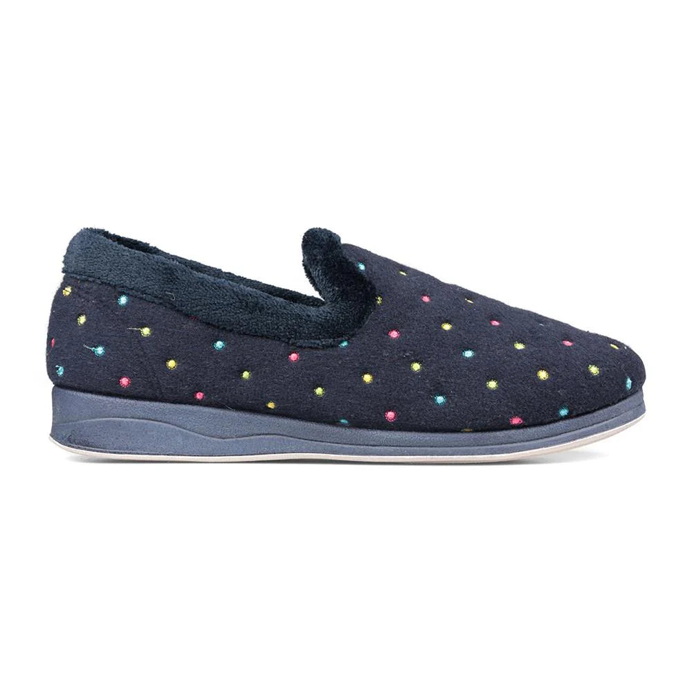 Padders women's navy slip-on slipper