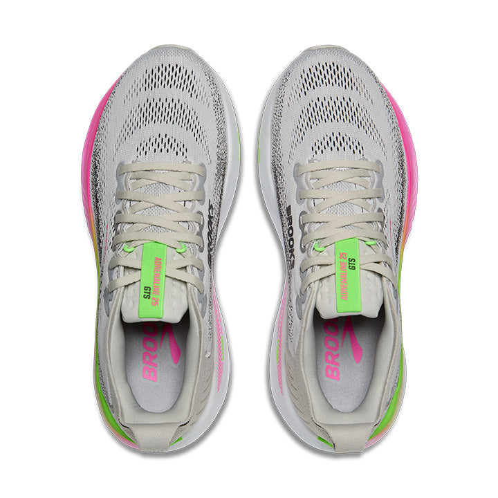 Brooks women's pink and green mesh trainer