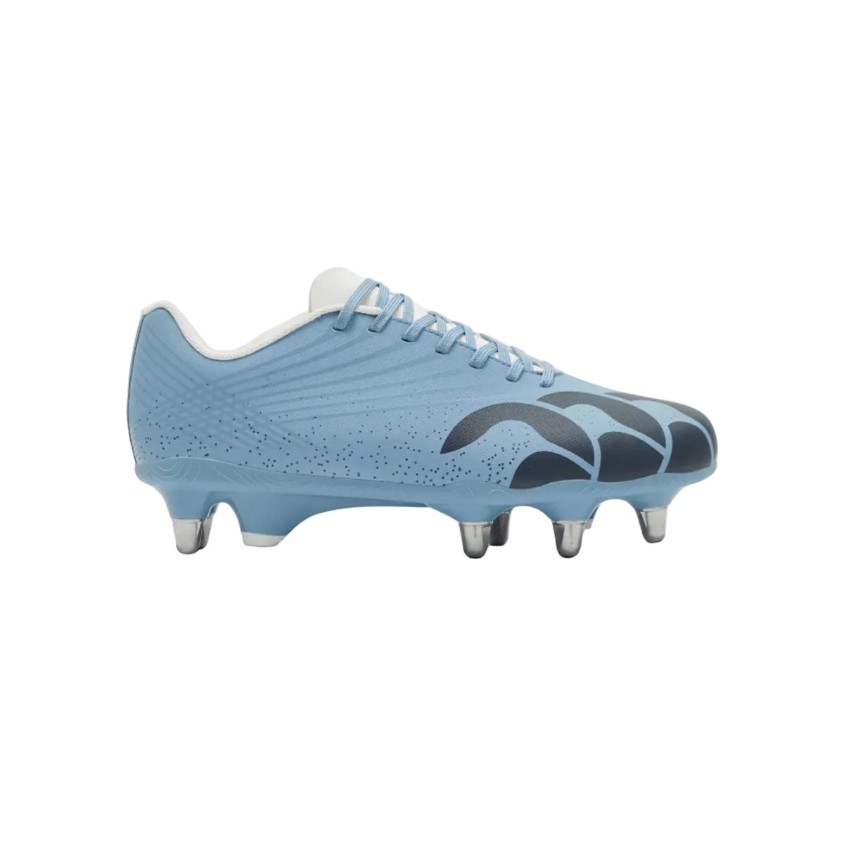 Canterbury Stampede Groundbreak Team blue and grey soft-ground rugby boot