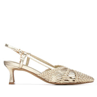 XTI women's gold shoe with buckle